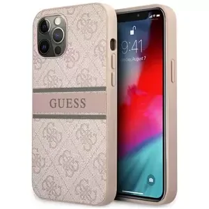 Kryt Guess GUHCP12L4GDPI iPhone 12 Pro Max 6,7" pink hardcase 4G Stripe (GUHCP12L4GDPI)