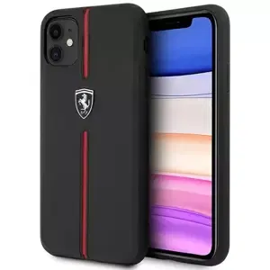 Kryt Ferrari FEOMSHCN61BK iPhone 11 black hardcase Off Track Leather Nylon Stripe (FEOMSHCN61BK)