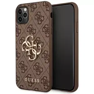 Kryt Guess GUHCN654GMGBR iPhone 11 Pro Max brown hardcase 4G Big Metal Logo (GUHCN654GMGBR)