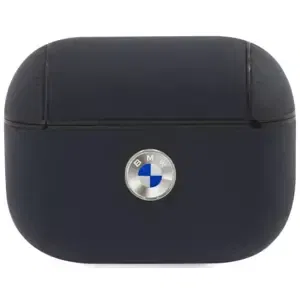 Pouzdro BMW BMAPSSLNA AirPods Pro cover navy Geniune Leather Silver Logo (BMAPSSLNA)