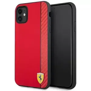 Kryt Ferrari FESAXHCN61RE iPhone 11 6,1" red hardcase On Track Carbon Stripe (FESAXHCN61RE)