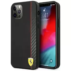 Kryt Ferrari FESAXHCP12LBK iPhone 12 Pro Max 6,7" black hardcase On Track Carbon Stripe (FESAXHCP12LBK)