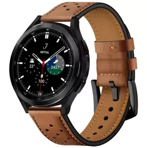 Řemínek TECH-PROTECT LEATHER SAMSUNG GALAXY WATCH 4 40 / 42 / 44 / 46 MM BROWN (9589046917257)