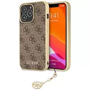 Kryt Guess GUHCP13LGF4GBR iPhone 13 Pro /  13 6,1" brown hardcase 4G Charms Collection (GUHCP13LGF4GBR)