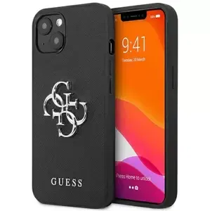 Kryt Guess GUHCP13MSA4GSBK iPhone 13 6,1" black hardcase Saffiano 4G Metal Logo (GUHCP13MSA4GSBK)