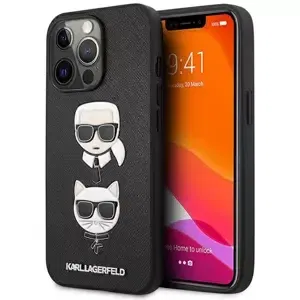 Kryt Karl Lagerfeld KLHCP13LSAKICKCBK iPhone 13 Pro / 13  6,1" black hardcase Saffiano Karl & Choupette (KLHCP13LSAKICKCBK)