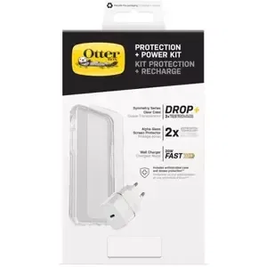 Kryt OTTERBOX KIT IPHONE 13 PRO MAX SYMMETRY CLEAR, ALPHA-GLASS, EU USB-C WHITE (78-80625)