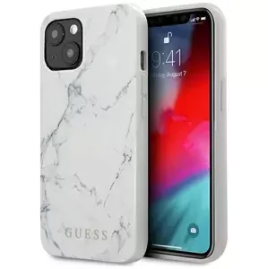 Kryt Guess GUHCP13MPCUMAWH iPhone 13 6,1" white hardcase Marble (GUHCP13MPCUMAWH)