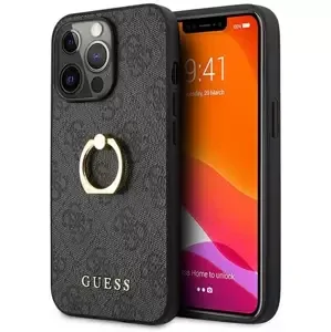 Kryt Guess GUHCP13X4GMRGR iPhone 13 Pro Max 6,7" grey hardcase 4G with ring stand (GUHCP13X4GMRGR)
