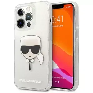 Kryt Karl Lagerfeld KLHCP13LKHTUGLS iPhone 13 Pro / 13 6,1" silver hardcase Glitter Karl`s Head (KLHCP13LKHTUGLS)