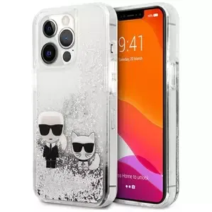 Kryt Karl Lagerfeld KLHCP13XGKCS Iphone 13 Pro Max 6,7" silver hardcase Liquid Glitter Karl&Choupette (KLHCP13XGKCS)