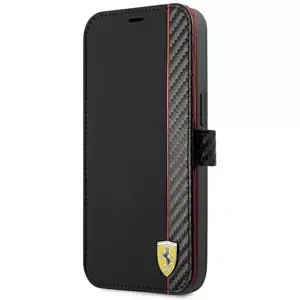 Pouzdro Ferrari FESAXFLBKP13LBK iPhone 13 Pro / 13 6,1" black book On Track Carbon Stripe (FESAXFLBKP13LBK)