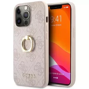 Kryt Guess GUHCP13L4GMRPI iPhone 13 Pro / 13 6,1" pink hardcase 4G with ring stand (GUHCP13L4GMRPI)