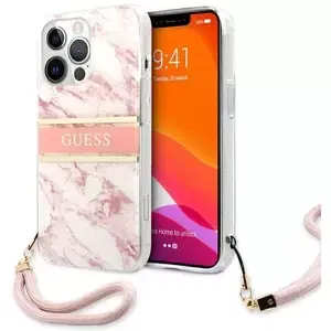 Kryt Guess GUHCP13LKMABPI iPhone 13 Pro / 13 6,1" pink hardcase Marble Strap Collection (GUHCP13LKMABPI)