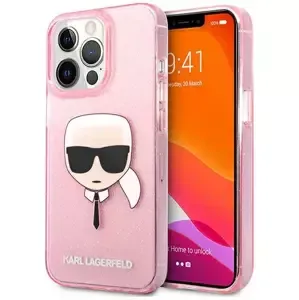 Kryt Karl Lagerfeld KLHCP13LKHTUGLP iPhone 13 Pro / 13 6,1" pink hardcase Glitter Karl`s Head (KLHCP13LKHTUGLP)