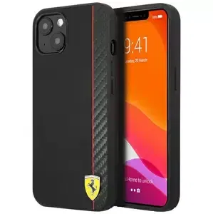 Kryt Ferrari FESAXHCP13MBK iPhone 13 6,1" black hardcase On Track Carbon Stripe (FESAXHCP13MBK)