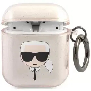 Karl Lagerfeld KLA2UKHGD AirPods cover gold Glitter Karl`s Head (KLA2UKHGD)