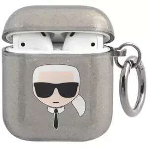 Karl Lagerfeld KLA2UKHGK AirPods cover black Glitter Karl`s Head (KLA2UKHGK)