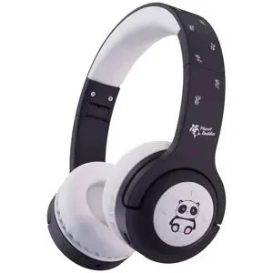 Sluchátka Planet Buddies Panda Character Headphones Wireless black/white (45882)