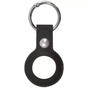 Pouzdro XQISIT Faux Leather Keyring for AirTag Black (46344)