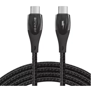 Kabel Cable USB-C to USB-C BlitzWolf BW-FC1, 96W, 5A, 1m (black)