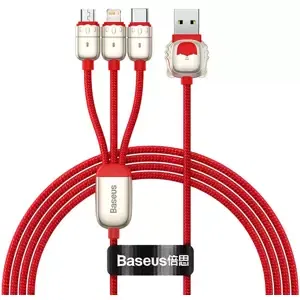 Kabel USB cable 3in1 Baseus Year of the Tiger, USB to micro USB / USB-C / Lightning, 3.5A, 1.2m (red)