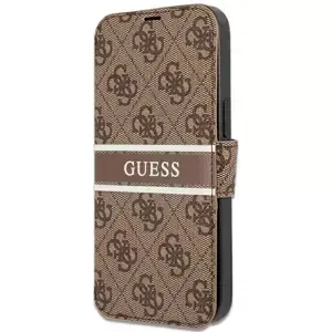 Pouzdro Guess GUBKP13S4GDBR iPhone 13 mini 5,4" brown book 4G Stripe (GUBKP13S4GDBR)