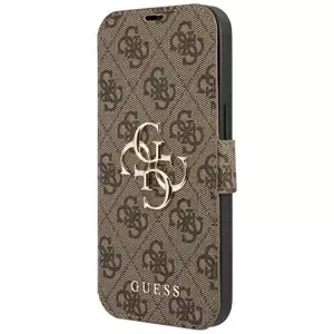 Pouzdro Guess GUBKP13S4GMGBR iPhone 13 mini 5,4" brown book 4G Big Metal Logo (GUBKP13S4GMGBR)