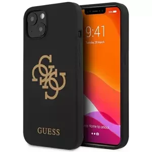 Kryt Guess GUHCP13SLS4GGBK iPhone 13 mini 5,4" black hard case Silicone 4G Logo (GUHCP13SLS4GGBK)