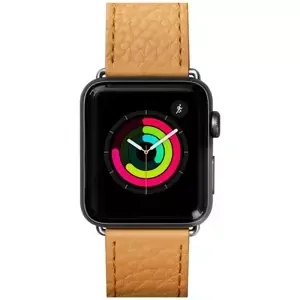 Řemínek LAUT Milano – kožený řemínek na Apple Watch 42/44 mm, okrový