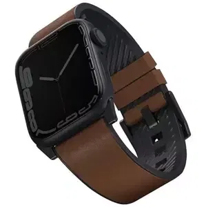 Řemínek UNIQ strap Straden Apple Watch Series 4/5/6/7/SE 42/44/45mm. Leather Hybrid Strap brown (UNIQ-45MM-STRABWN)