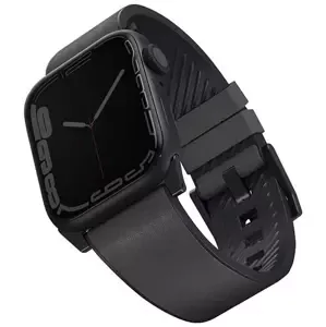 Řemínek UNIQ strap Straden Apple Watch Series 4/5/6/7/SE 42/44/45mm. Leather Hybrid Strap grey (UNIQ-45MM-STRAGRY)