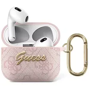 Guess GUA34GSMP AirPods 3 cover pink 4G Script Metal Collection (GUA34GSMP)