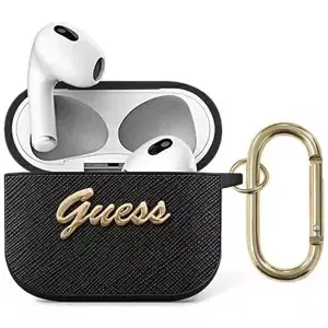 Guess GUA3SASMK AirPods 3 cover black Saffiano Script Metal Collection (GUA3SASMK)