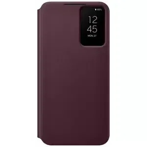 Pouzdro Case Samsung EF-ZS901CE S22 S901 burgundy Clear View Cover (EF-ZS901CEEGEE)