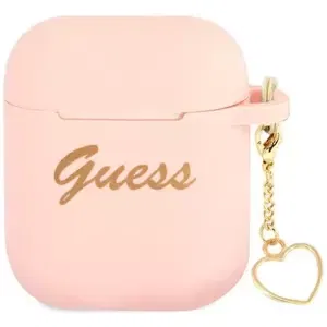 Guess GUA2LSCHSP AirPods cover pink Silicone Charm Collection (GUA2LSCHSP)