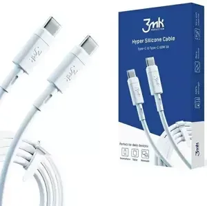 Kabel 3MK HyperSilicone Cable USB-C/USB-C white 1m 60W 3A ()