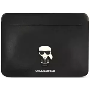 Pouzdro Karl Lagerfeld Sleeve KLCS14PISFBK 13/14" black Saffiano Ikonik Karl (KLCS14PISFBK)