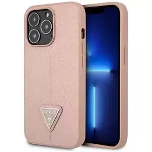 Kryt Guess GUHCP13LPSATLP iPhone 13 Pro / 13 6,1" pink hardcase SaffianoTriangle Logo (GUHCP13LPSATLP)