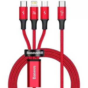 Kabel Baseus Rapid Series 3-in-1 cable USB-C For M+L+T 20W 1.5m (red)
