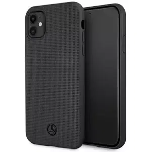 Kryt Mercedes MEHCN61MBLBK iPhone 11 black hardcase Leather Meshed Metal Logo (MEHCN61MBLBK)