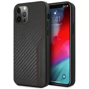 Kryt AMG AMHCP12MDEBK iPhone 12/12 Pro 6,1" black hardcase Leather&Carbon Red Stitching (AMHCP12MDEBK)