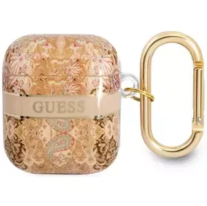 Kryt Guess GUA2HHFLD AirPods cover gold Paisley Strap Collection (GUA2HHFLD)