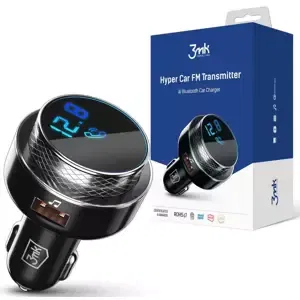 Nabíječka do auta 3MK HyperCar Chager FM Transmitter + car charger - 2xUSB-A + 1 TF card reader + Bluetooth