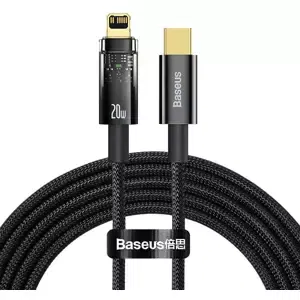 Kabel Baseus Explorer,USB-C to Lightning Cable, 20W, 2m (Black)