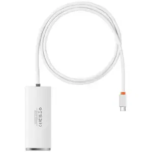 Baseus Lite Series Hub 4in1 USB-C to 4x USB 3.0 + USB-C, 1m (White)