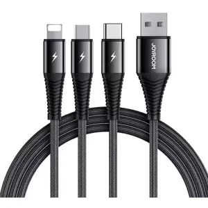 Kabel JOYROOM S-1230G4 3IN1 TYPE-C LIGHTNING & MICRO-USB CABLE 120CM BLACK (6941237145925)