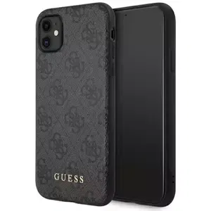 Kryt Guess GUHCN61G4GFGR iPhone 11 6,1" grey hard case 4G Metal Gold Logo (GUHCN61G4GFGR)