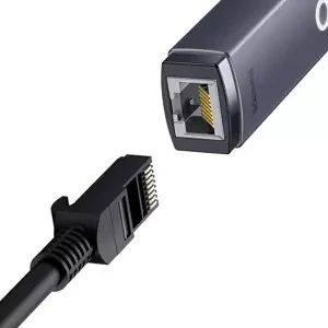 Redukce Baseus Lite Series USB-C to RJ45 network adapter, 100Mbps (gray)
