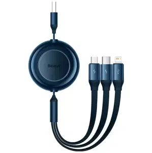 Kabel Baseus Bright Mirror 2, USB 3-in-1 cable for micro USB / USB-C / Lightning 3.5A 1.1m (Blue)